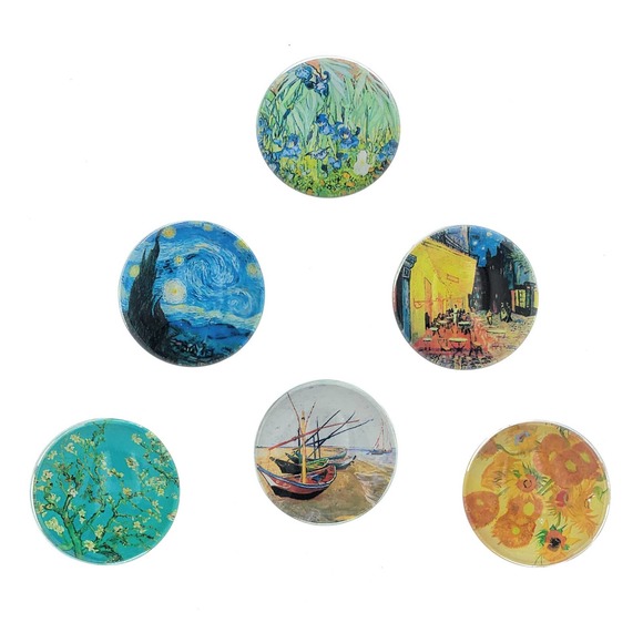 Fridge & White Board Magnets - Vincent Van Gogh Paintings - Assorted - Set of 6 - Picture 4 of 7